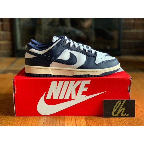 Sz 10 W Nike Dunk Low "Vintage Navy" - Picture 3 of 5